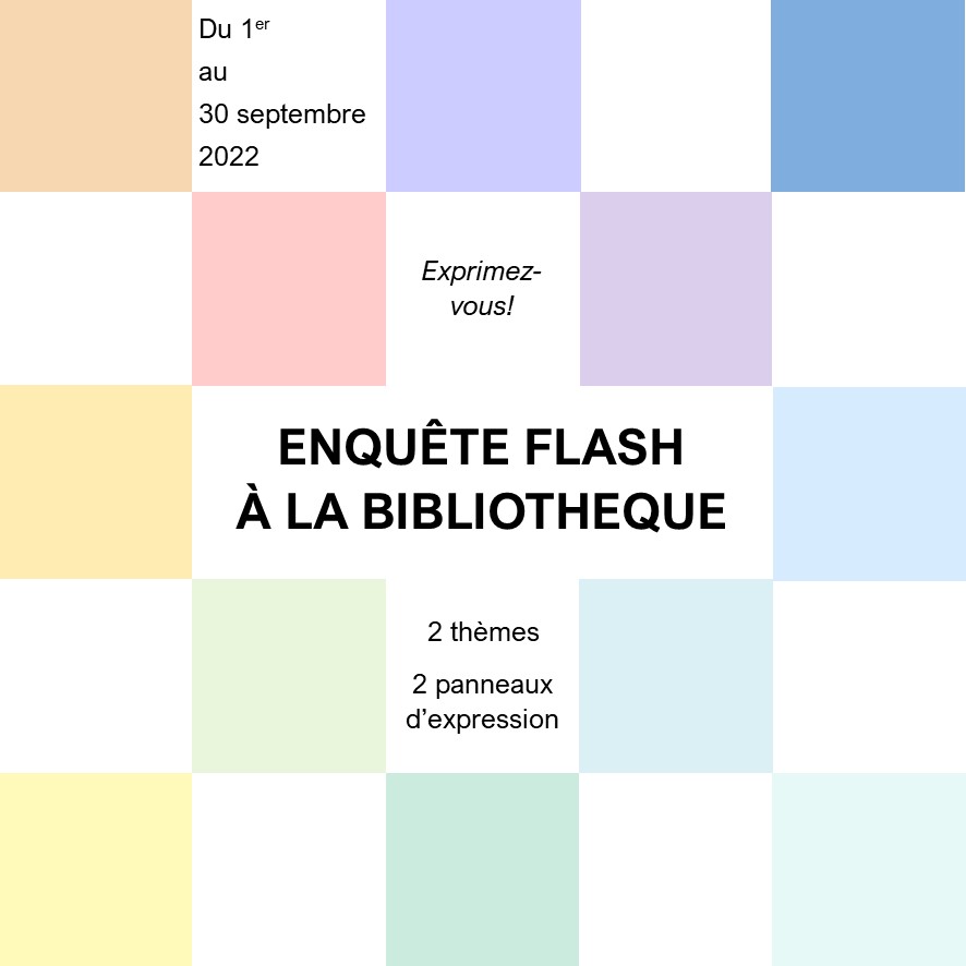 Participez à l'Enquête flash de la bibliothèque